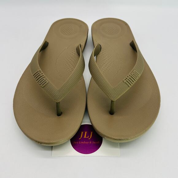 FitFlop Men's IQushion Ergonomic Thong Flip Flop Sandals Timberwolf Size 11 - Picture 4 of 12